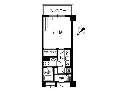 レジディア荻窪(1K/5階)の間取り写真
