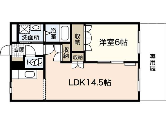 プロニティ東建(1LDK/1階)の間取り写真