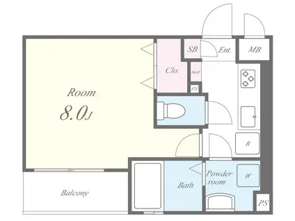アーバンエムズ(1K/3階)の間取り写真