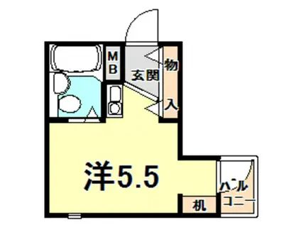 ブレシオンエスト(ワンルーム/1階)の間取り写真