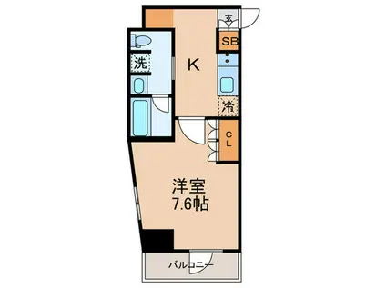 アジールコート三宿テラス(1K/3階)の間取り写真