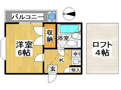 ハイツダイワ(1K/1階)の間取り写真