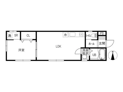 フェリチェート(1LDK/1階)の間取り写真