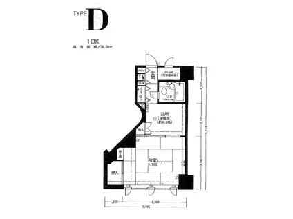 ピステ石打(1DK/7階)の間取り写真