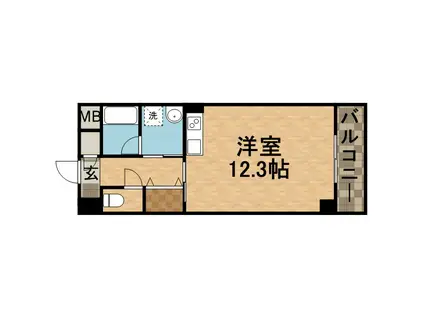 スクエアMKII(ワンルーム/5階)の間取り写真