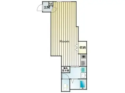 パナハイツ(1K/1階)の間取り写真