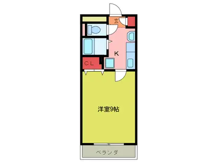 メゾン・ド・ヴァンテーヌ(1K/3階)の間取り写真