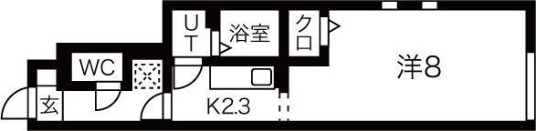 E SPACE(1K/1階)の間取り写真