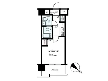 レグラス新横浜駅前(1K/8階)の間取り写真