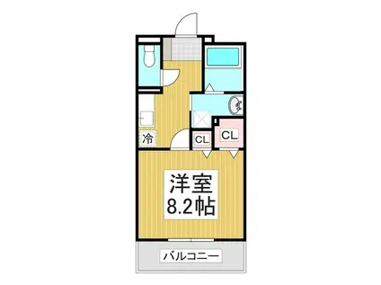 N・Sグランデ(1K/1階)の間取り写真