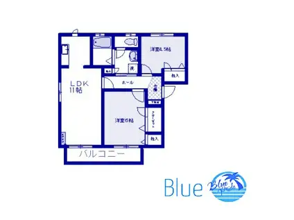 ピュアライト(2LDK/2階)の間取り写真