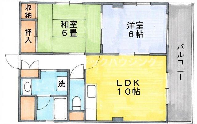 ハイツクレマチス(2LDK/2階)の間取り写真