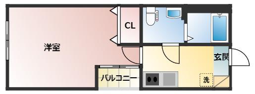 リタ王子神谷(1K/2階)の間取り写真