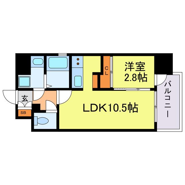 グランフェリーチェ・ナイン(1LDK/3階)の間取り写真