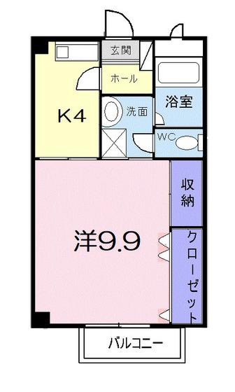 ファミール・ビラA(1K/2階)の間取り写真