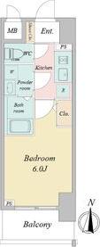 エスリードレジデンス大阪本町(1K/12階)の間取り写真