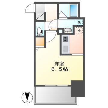 エスリードレジデンス上前津フロント(1K/4階)の間取り写真
