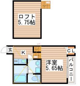 BELLE VILLA長町(1K/1階)の間取り写真