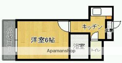 新日本パレス姪浜II(1K/2階)の間取り写真