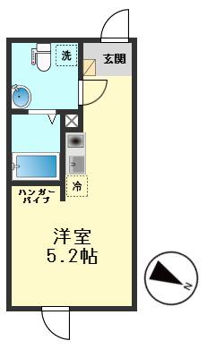 クレサージュ青戸(ワンルーム/4階)の間取り写真