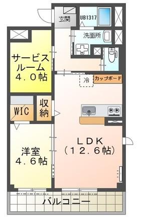 GR御器所(1SLDK/1階)の間取り写真