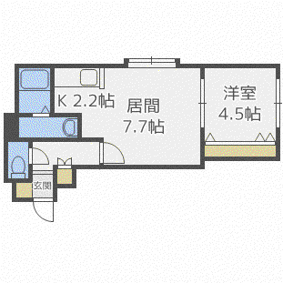 プレシャス18番館(1LDK/3階)の間取り写真
