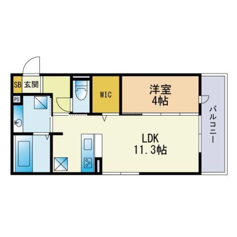 エディーハウスⅢ(1LDK/3階)の間取り写真