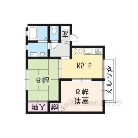 セジュール沙彌(2DK/1階)の間取り写真