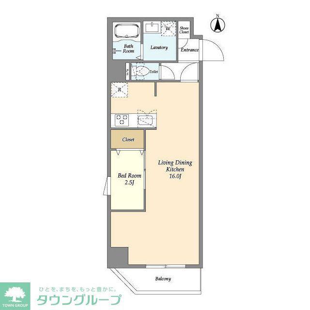 アルファコート谷在家(1LDK/3階)の間取り写真