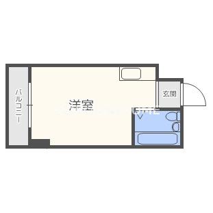 YOUハイム北深江(ワンルーム/1階)の間取り写真