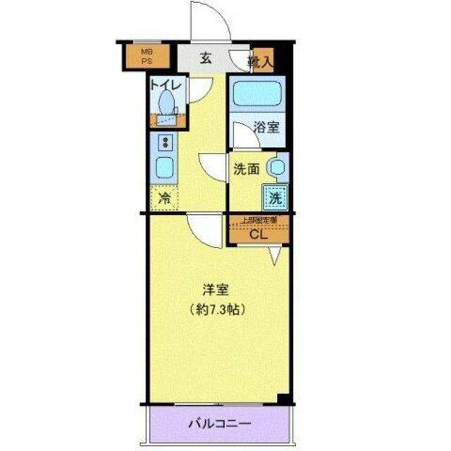 クレヴィスタ柴又(1K/2階)の間取り写真