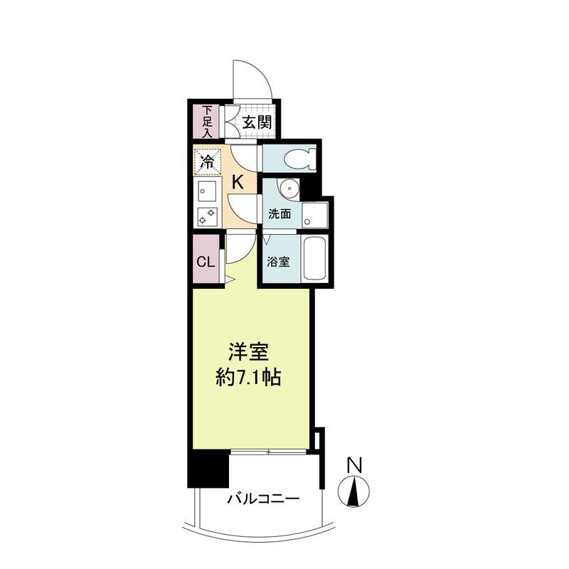 セレニテ日本橋プリエ(1K/5階)の間取り写真