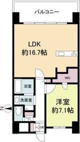 LA DOUCEUR山王(1LDK/7階)の間取り写真