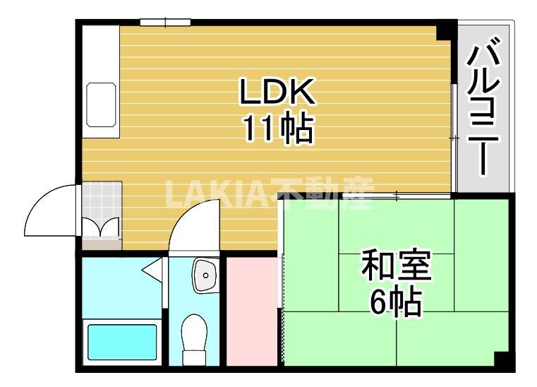スティックレジデンス永田(1LDK/8階)の間取り写真