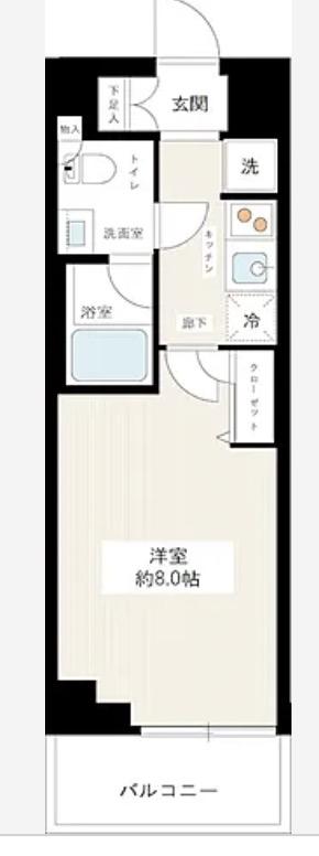 HYS CRECER 清澄白河(1K/3階)の間取り写真