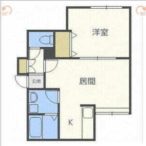 インペリアルコート発寒(1LDK/3階)の間取り写真