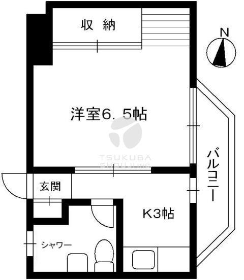 長島ビル(1K/4階)の間取り写真