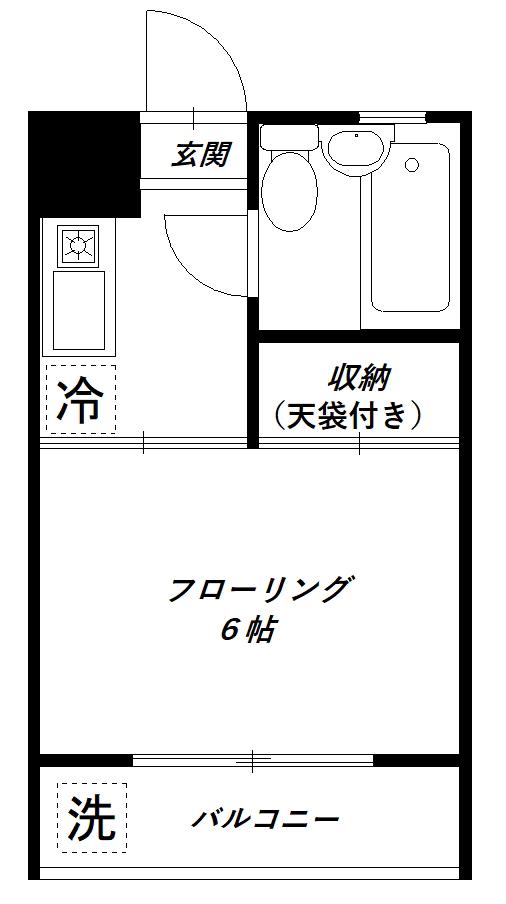 エコロジースクエア相武台(1K/3階)の間取り写真