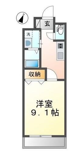 LA FORTE TAOJI(1K/1階)の間取り写真