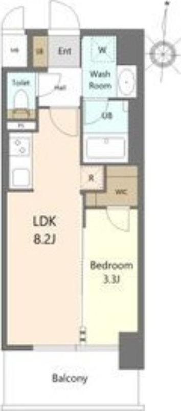 S-RESIDENCE烏森AUREATE(1LDK/7階)の間取り写真