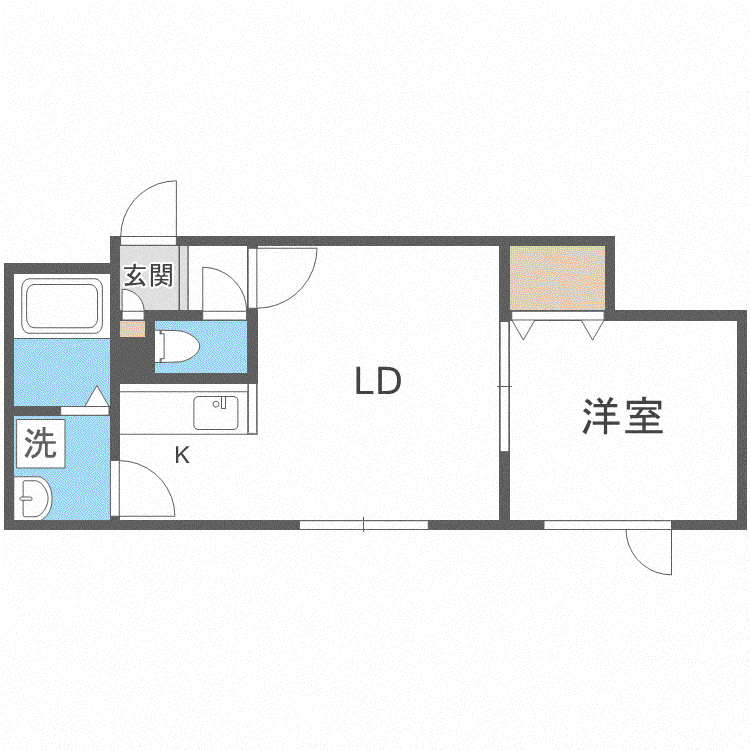 桜ガーデン(1LDK/2階)の間取り写真