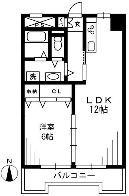 ユーアイ品川(1LDK/10階)の間取り写真