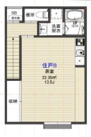 NIAL高井田(ワンルーム/2階)の間取り写真