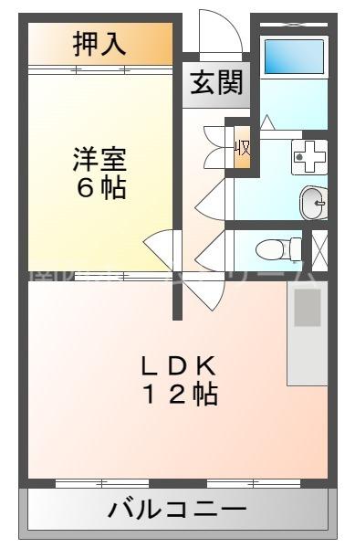 グレースシャトー(1LDK/4階)の間取り写真