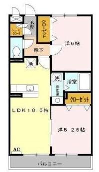 DROOM京命(2LDK/3階)の間取り写真