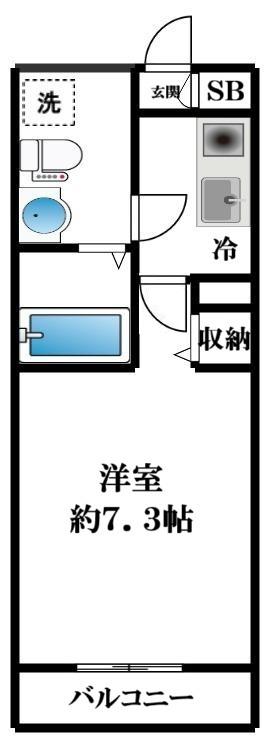 LE CONFORT(1K/3階)の間取り写真