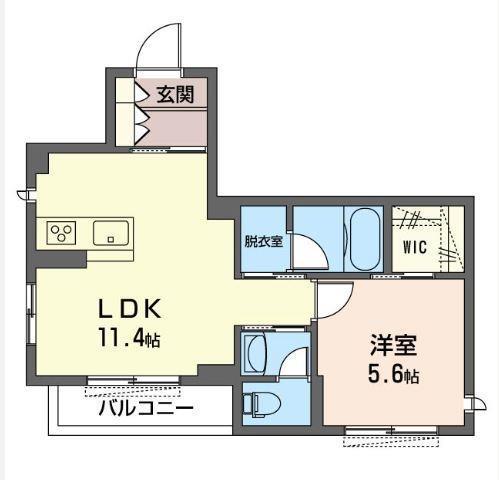 ヴィラコート クオリスタ(1LDK/2階)の間取り写真