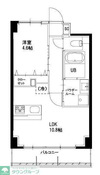 ラヴィベール(1LDK/2階)の間取り写真