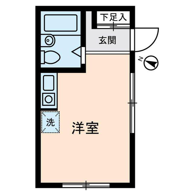 ソレイユ経堂(ワンルーム/2階)の間取り写真