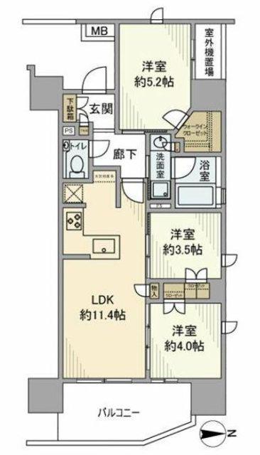 プレシス八王子横山町(3LDK/10階)の間取り写真
